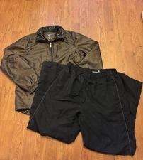 Ac-tiv-ology Set VTG Zip-up Jacket and Active pants Brown Size petite Medium