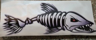 Fish skeleton sticker