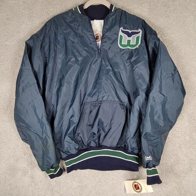 NEW! Vintage Delong 80s Hartford Whalers Green Bomber Jacket Men s L USA Made