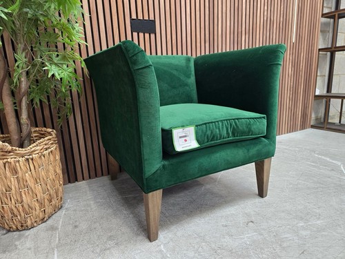 Sofa.com Fingal Nordic Armchair In Putting Green Aqua clean Clever Velvet - Picture 3 of 8