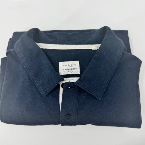Rag Bone Standard Issue Navy Blue Polo Shirt Men XL Classic Logo - Picture 5 of 8