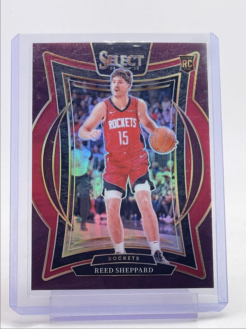 REED SHEPPARD 2024-25 SELECT CONCOURSE ROOKIE MAROON PRIZM RC /175 Q4945