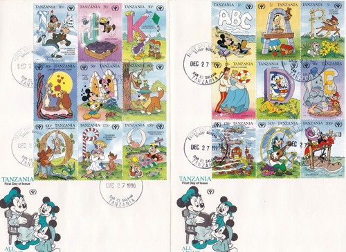 Walt Disney 1980's-90's Selection of 32 illustrated FDC's - Imagen 7 de 17