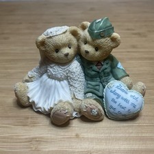 Cherished Teddies 1997  Forever Yours, Forever True  , Bride  Groom Soldier