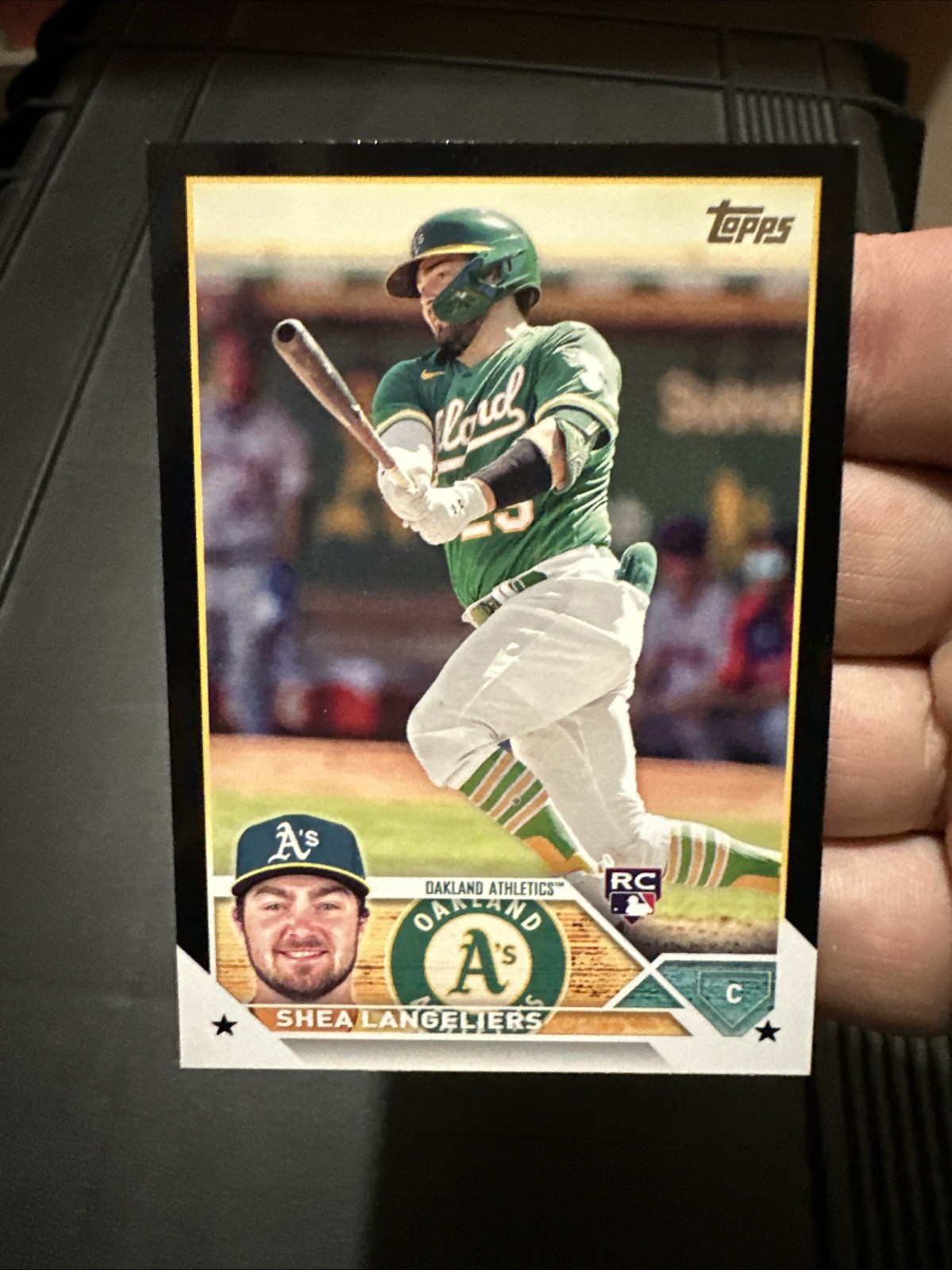2023 Topps Series 1 Baseball Shea Langeliers Rookie Black Border #127 A’s 69/72