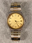 Vintage 1982 Timex Men's Marlin Waterproof Date Two Tone 37mm Parts/Repair