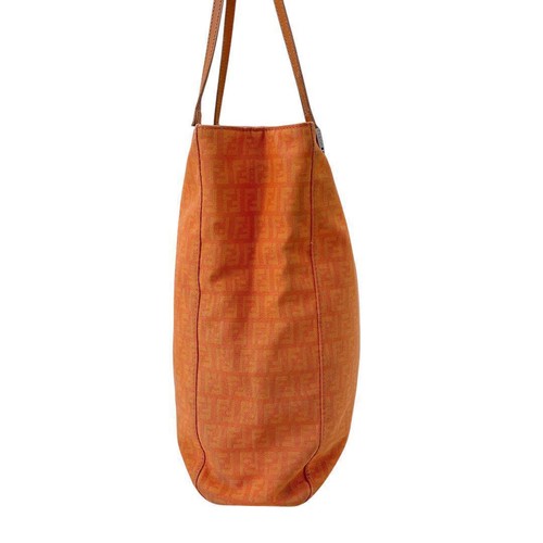 Fendi Tasche Zuccino Canvas Leder Orange Monogramm Muster Japan - Bild 6 von 24