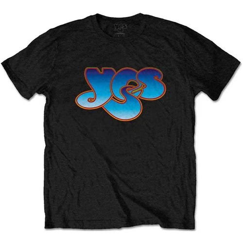 Yes T Shirt Classic Blue Band Logo new Official Mens Black
