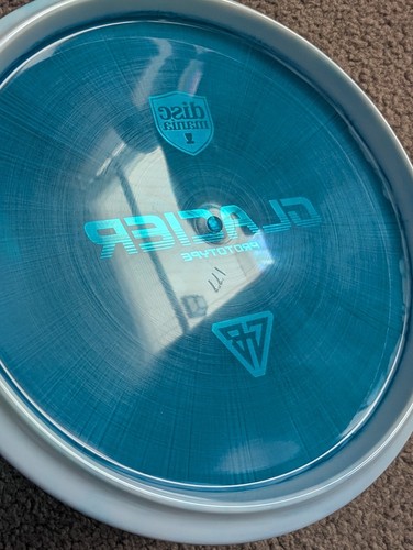 Discmania Glacier Prototype - C-Line 177g -Blue w/ White Rim, Gold Foil Stamp - Picture 13 of 13