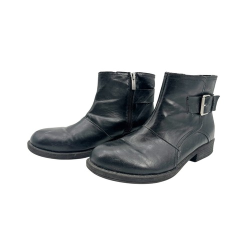 Reaction Kenneth Cole Negro Imitación Cuero Botines Mujer 10 Zapatos Botines - Imagen 8 de 10