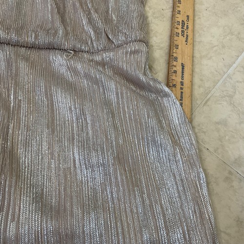 Eliza J Metallic Tie-Waist Halter cocktail party shimmer Jumpsuit women’s 14 - Picture 11 of 13