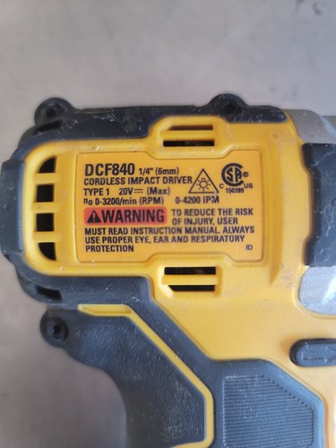 Dewalt DCF840 20V MAX Brushless 1/4" Impact Driver TOOL Only - Tested - Picture 3 of 6