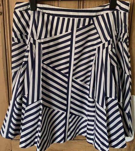Phase Eight Navy And White Stripe Women's Skirt Size 18 - Picture 2 of 6