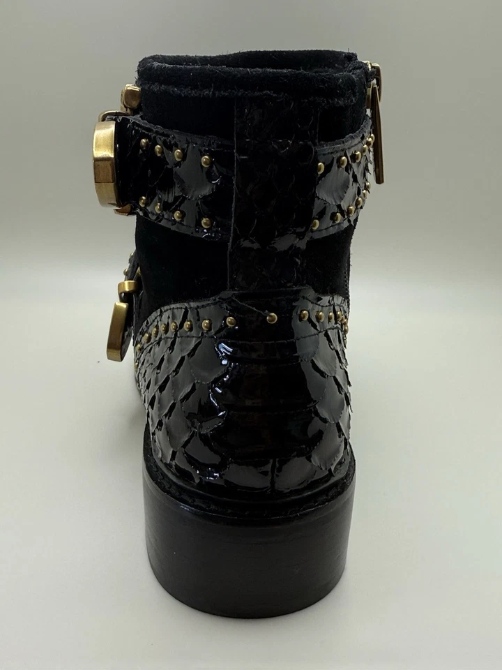 Женские ботильоны KURT GEIGER LONDON Maddox с двойной пряжкой и заклепками на лодыжке размер 5,5 - Изображение 4 из 4