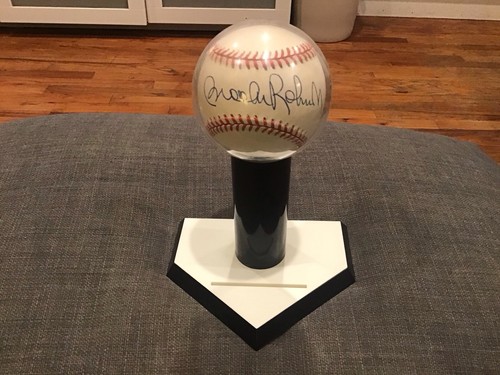 Brooks Robinson Autographed 1990s Baseball Baltimore Orioles HOF Gene Budig - Picture 1 of 3