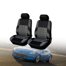 For Nissan Gray And Black 2 Seat Covers Front Full Set Protector Cushion Ab