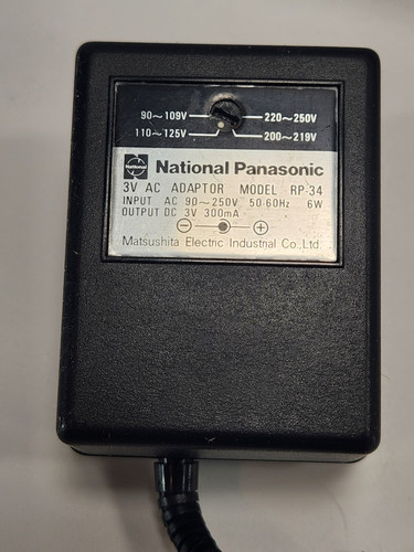 Adaptador de CA Panasonic RP-34 de colección para grabadora Panasonic nuevo en caja - Imagen 11 de 14