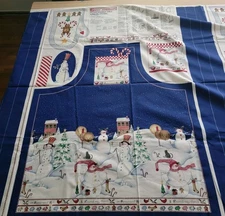 Peppermint Hill Apron, Oven Mitt, & Towel Fabric Panel Daisy Kingdom 1997