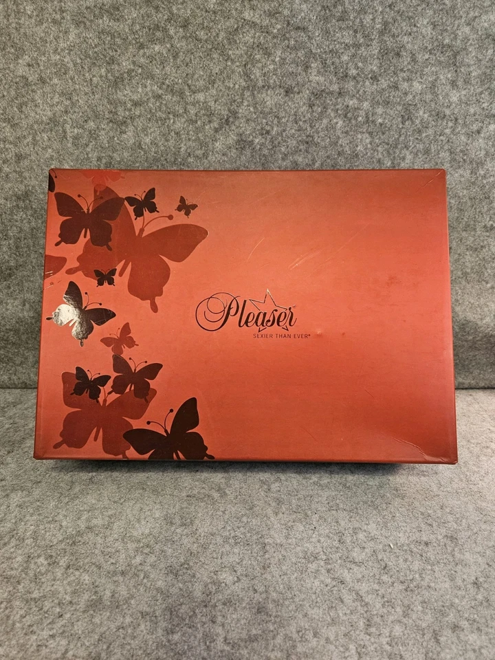 Pleaser Delight 1020 Negro Stripper Imitación Cuero BPU Botas Poste 14 Con Cordones NUEVAS Foto 4 de 4