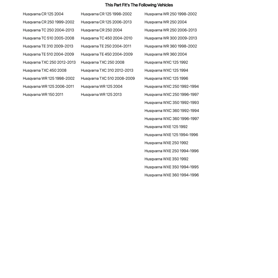 Filtro de aire Tusk primera línea para Husqvarna WXE 250 1992, 1994-1996 Foto 4 de 4