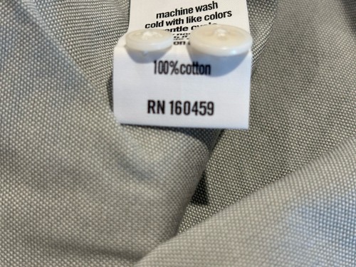Men’s Short Sleeve Oxford Button Down Shirt, Light Green, Size Large, New - Picture 4 of 4