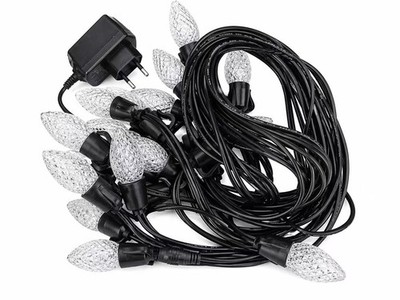 LED Lichterkette Outdoor 16m 20 Lampen Warmweiß 2700K IP65 Wasserdicht