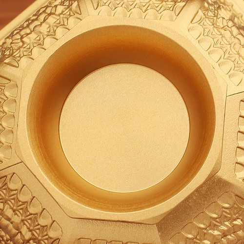 Brass Eight Treasures Bowl Ornament Buddhist Hall Worship Bowl Bronze Artifact - Picture 7 of 9