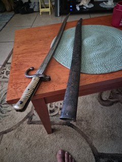1866 French Model Chassepot Yataghan Bayonet W/ Scabbard