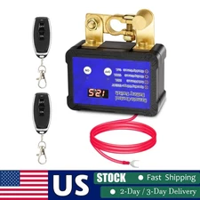 Kill Switch Car 12V 240A Remote Battery Disconnect Switch w/ Led Voltage Display