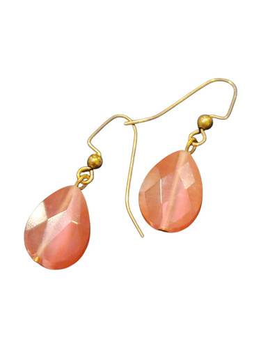 Handmade Glass & Crystal Earrings, Simple Assorted Colors - Pinks - Picture 11 of 14