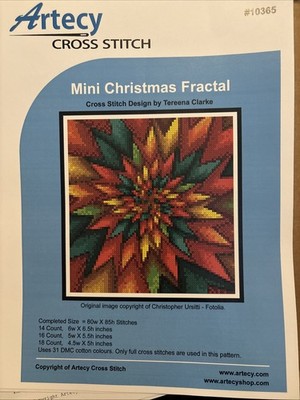 ARTECY Cross Stitch Collectibles Fractal 10365 Pattern Mini Christmas Fractal