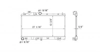 Radiador para 12-16 Subaru Impreza 2.0L H4 fila única SU3010656 45119-AG010 Foto 4 de 4