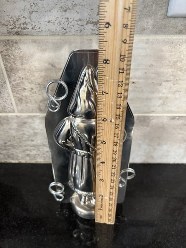 Vintage Metall Weihnachtsmann stehend Schokoladenform selten #200 NEU Santa  - Bild 4 von 5