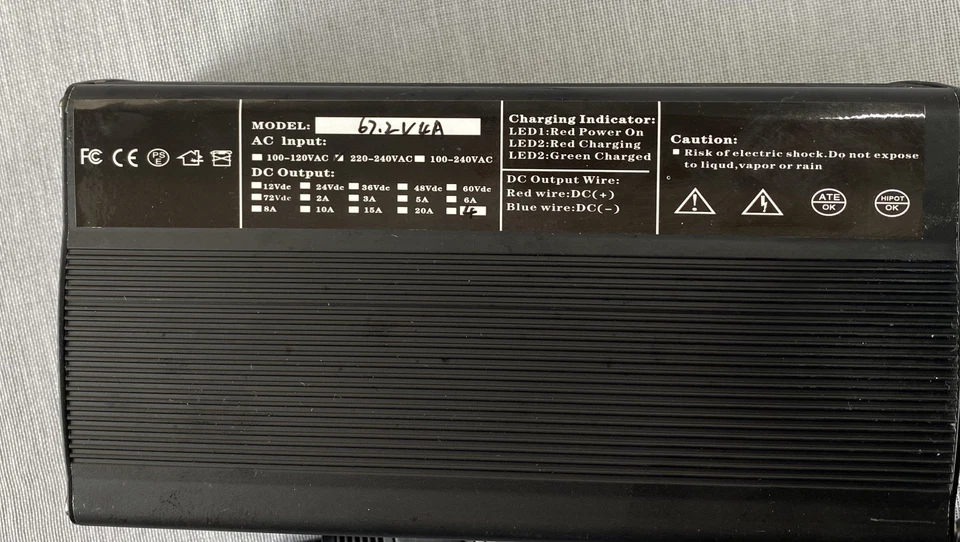 Battery Charger 16S 67.2V 4A XLR 3Pin for 60V Lithium-Ion Batteries Scooter E-Bike  - Image 3 of 4