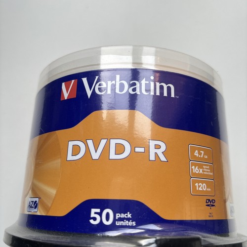 Verbatim DVD-R AZO 4,7 GB 16X mandrino di superficie argento opaco confezione da 50 43548 NUOVO DI ZECCA - Foto 3 di 3