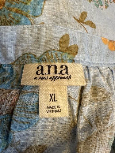 a.n.a A New Approach Sz XL Floral Blouse Balloon Sleeves NWT - Picture 5 of 8