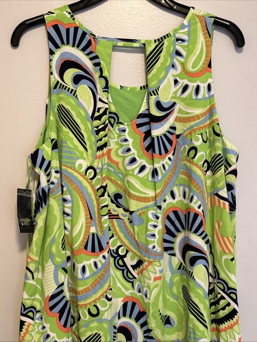 Vestido Crown & Ivy Talla Grande Conejito de Pascua Vacaciones Preppy Nuevo con Etiquetas - Imagen 4 de 6