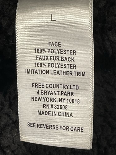 Free Country Mountain Fleece Osprey Jacket Blue W/ Black Fleece Men’s Size Large - Picture 15 of 17