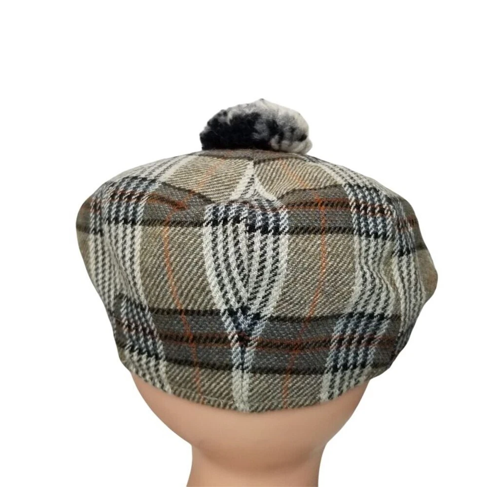 Dunn & Co. Gran Bretaña 7 1/4 (59) Gris Gorra de Newsboy Hombres Gorra de Lana Hombres Sombrero a Cuadros Foto 4 de 4