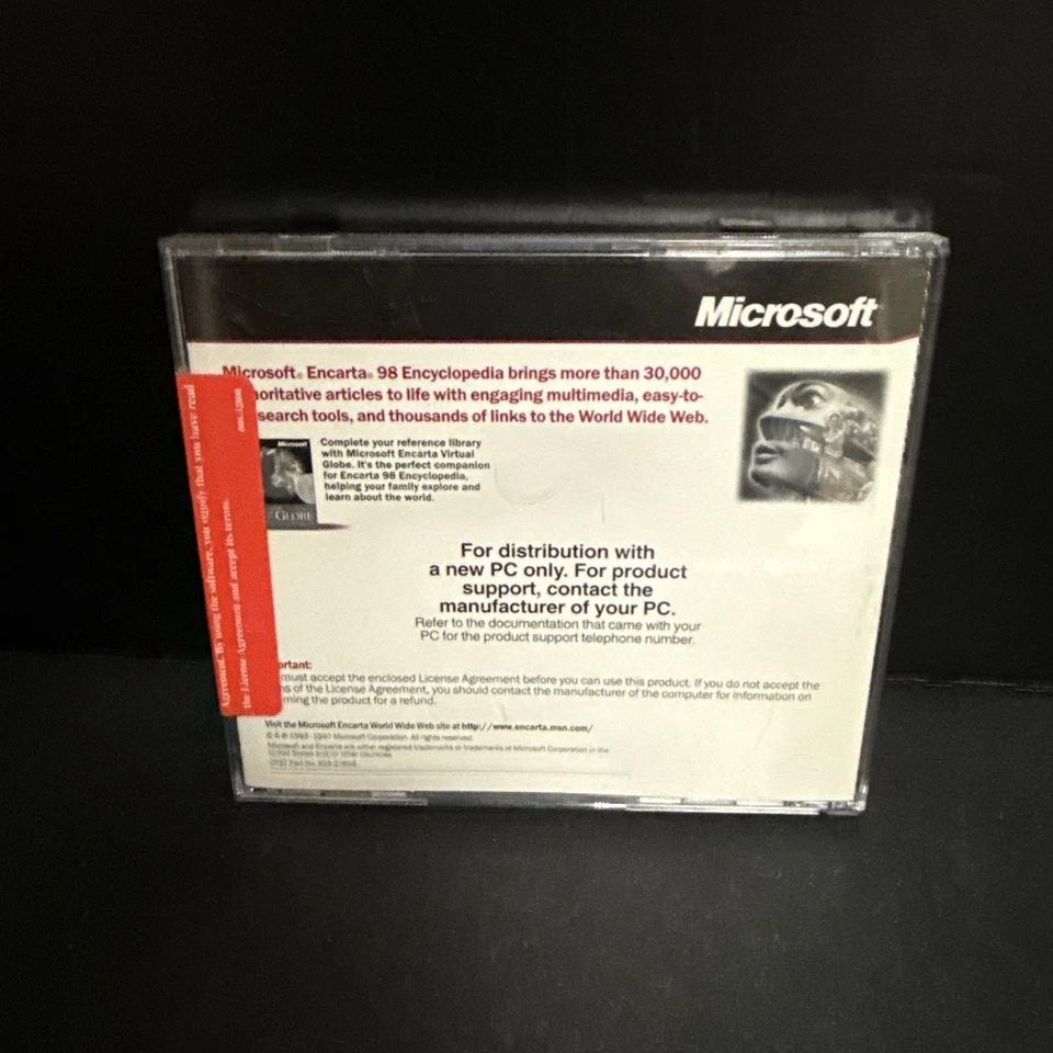 Microsoft Encarta 98 Encyclopedia 2 CD 1998 Windows 95/NT Sealed - Image 2 of 2