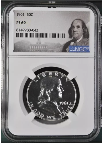 1961 Franklin Half Dollar 50C NGC PF69