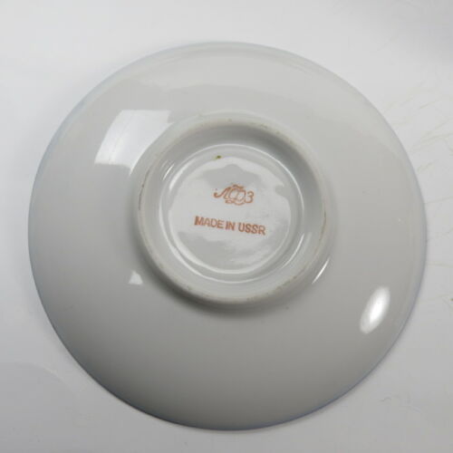 3 Vintage Soviet LFZ Lomonosov Cup Saucer Plate Blue Gold USSR Imperial Russia - Bild 11 von 12