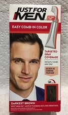 JUST FOR MEN Easy Comb in Hair Color A-50 Darkest Brown Hair Dye Gray Coverage