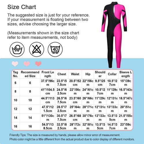 UK Girls Long Sleeve Full Body Catsuit Unitard Ballet Dance Gymnastics Bodysuit - Picture 30 of 163