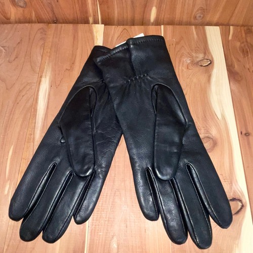 Guanti donna Fownes in pelle navy taglia 7 foderati in pile nuovi con etichetta - Foto 3 di 11