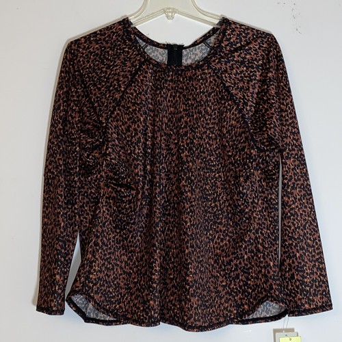 All in Motion Rash Guard Top Womens 18W Brown Leopard Long Sleeve UPF 50+ NEW - Picture 4 of 16