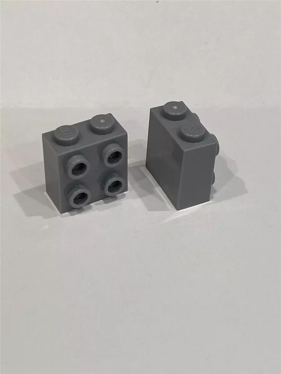 22885 LEGO Parts 2 Brick Modified 1 x 2 x 1 2 3 with Studs on Side LT BL GRAY