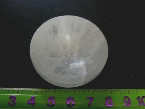 Selenite crystal 4 inch round bowl FREE Priority shipping - Picture 3 of 3