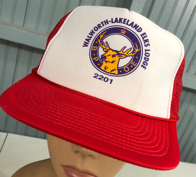 Walworth Lakeland Elks Lodge Vintage Snapback Baseball Hat Cap