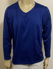 Patagonia Men's XL Long Sleeve Pullover V-Neck Blue Capilene Base Layer Shirt
